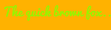 Image with Font Color 93F600 and Background Color FFB200